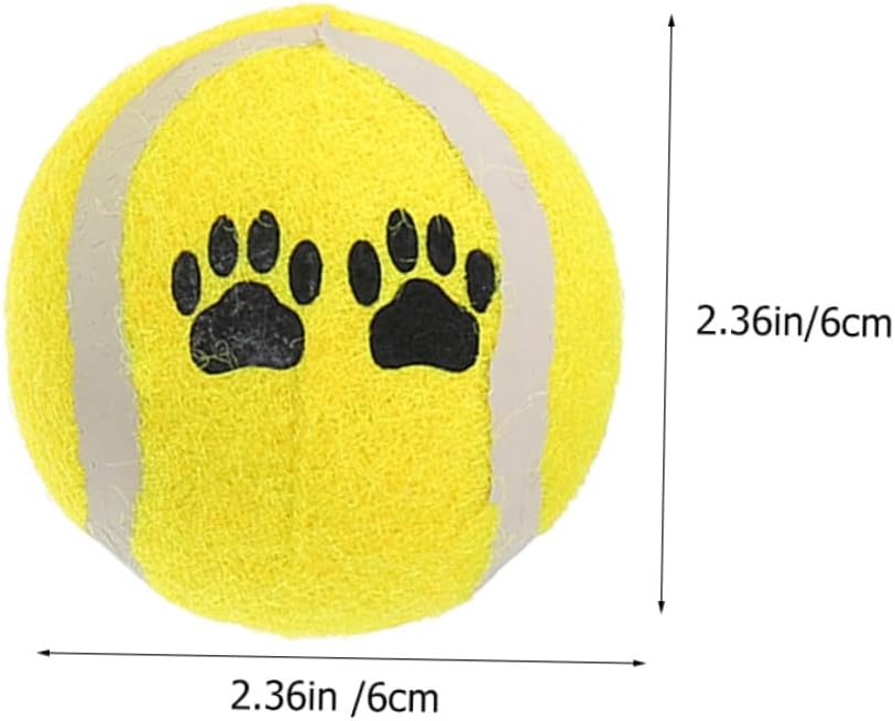 VOSAREA 16pcs Dog Tennis Balls for Dogs Plush Rubber Puppy 7cm Diameter Interactive Outdoor Activity Training Balls Random Color
