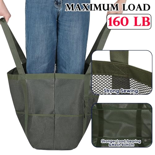 Image of Fammart Mesh Beach Bag for Women, Large Beach Toy Pool Bag with Zipper Pocket, SandProof Cruise Essentials 2026 Family Travel