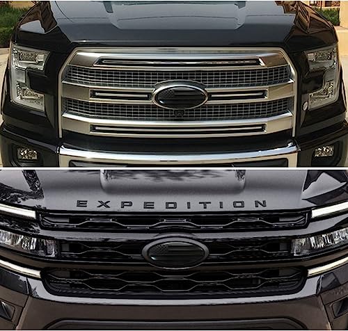 Image of Replacement for Ford Emblem,9 inch Ford Front Grille Tailgate Emblem Fit for 04-14 F150, 11-14 Edge, 11-16 Explorer, 06-11 Ranger, 07-14 Expedition (9 Inch, Black)