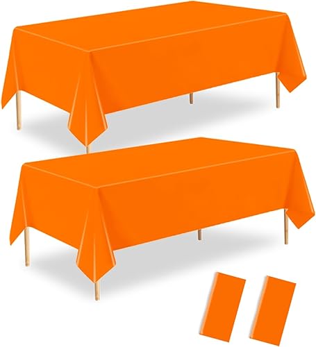 Miniatura 30 de Paquete de 4 manteles de plástico verde salvia, 54 x 108 pulgadas, desechables, impermeables, rectangulares para mesa, para boda de novia, fiesta de