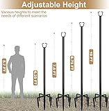 Queension 10FT Plug Floor String Light Poles for Outdoor String Lights for Garden, Backyard, Patio Lighting Stand for Parties, Bistro & Weddings, 2 Pack