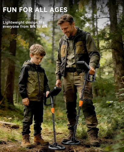 Image of SUNPOW Metal Detector for Adults & Kids - Easy to Use & Assemble, Lightweight & Fun for Family Activities - Waterproof 8 inch Coil, 4 Modes, Bigger LCD - Great Value Metal Detector Kit, MD13