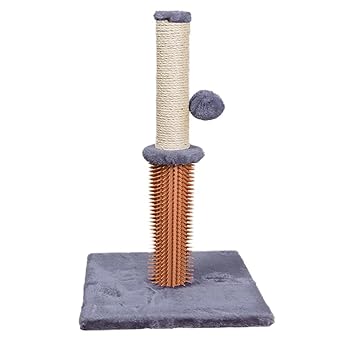 Aswadh Cat Scratching Post Furniture Bed Pet Post Activity Centre Kitten Light Grey