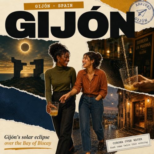 Gij&oacute;n's Solar Eclipse Over the Bay of Biscay