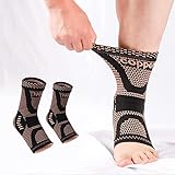 Sprunggelenkbandage,Professionelle Knöchelbandage für Damen/ Männer,Sport knöchelbandage,Kompressionssocken Fußbandage,für Plantarfasziitis, Arthritis, Verstauchte Knöchel,Achillessehne,Sport (M)