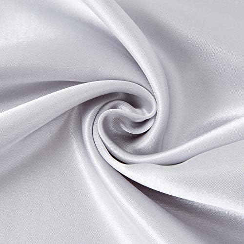 ENETIX Luxury Silk Satin Square Pillowcase for Hair and Skin, 2-Pack with Gift Package, Acne Free Hidden Zipper Square Pillow Cover, Grey, 40 × 40 cm