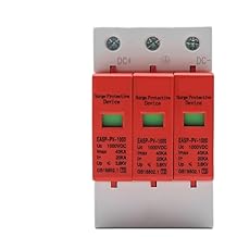 Arrester Device Power Surge Protective Device SPD Arrester Low Voltage House 2P 3P Surge Voltage Protection DC 12V 24V 48V 500V 800V 1000V 40KA Color 3P, Size DC800V 30-60KA