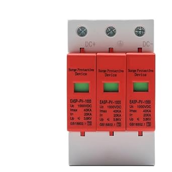 Arrester Device Power Surge Protective Device SPD Arrester Low Voltage House 2P 3P Surge Voltage Protection DC 12V 24V 48V 500V 800V 1000V 40KA Color 3P, Size DC800V 30-60KA