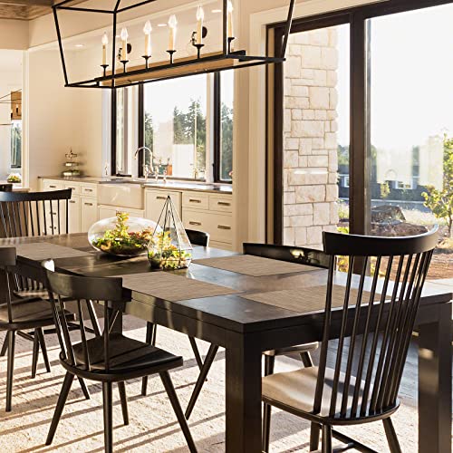 U'artlines Placemats, Heat-Resistant Placemats Stain Resistant Anti-Skid Washable Pvc Table Mats Woven Vinyl Placemats, Set Of 6 (Beige) #TOP6