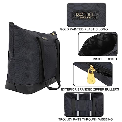 Bioworld Rachel Roy Printed Black Snakeskin 21 Weekender Tote4