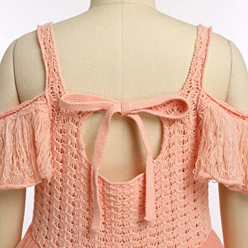 Robe de fête pour enfant confortable et sans manches rose - 5