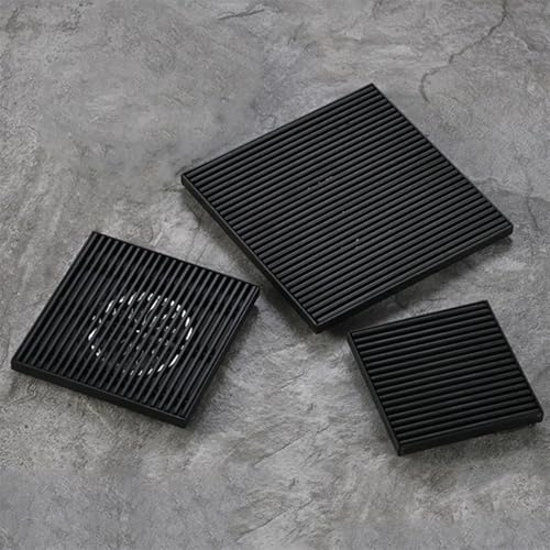 Drain de sol noir mat en acier brossé de qualité supérieure pour douche - 4