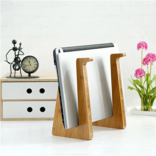 EsportsMJJ Multifunzionale in Legno per Desktop Stand Staccabile Supporto per MacBook Laptop Tablet Phone Keyboard