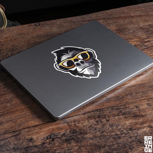 Adesivo Scimmia 35 Cm Per Auto E Superfici | Sticker In PVC Resistente Per Casco, Laptop, Moto, Camper | Decorazione Originale