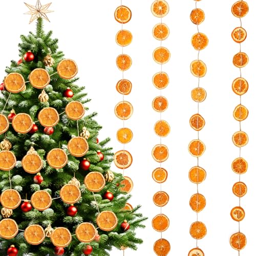 Christmas Decorations, 6.6ft Dried Orange Slice...