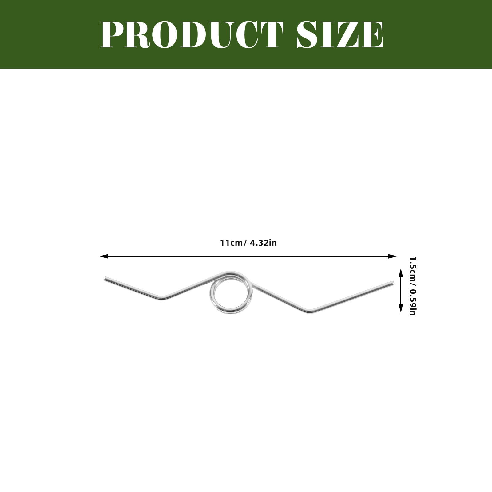 Artibetter 10 Pezzi Ricambio per da Potatura Giardino V-Shape in Acciaio Inossidabile Antiruggine Elastiche Flessibili per e Cesoie da Giardino Sostituzione Facile