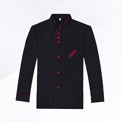Miniatura 7 de Cabilock Chef Uniforms - Ropa de chef de manga larga para mujeres y hombres, abrigos de chef, chaqueta de chef con botones de algodón para el hogar,