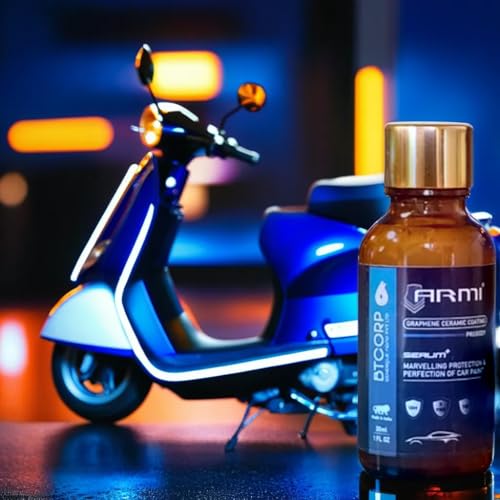 Image of ARMI Graphene Ceramic Coating For Car | Durable Paint Protection Formula | Self Cleaning | Hydrophobic Ceramic Coating | Hydrophobic Finish Spray | 30ml with free Applicator Microfibre Towel