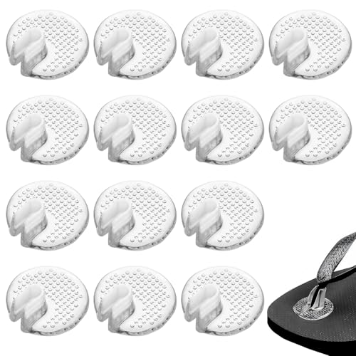 7 Paare Rutschschutz Zehenschutz Flip Flop, Wiederverwendbare Zehenschutz Silikon für Flip Flops, Antifriktionsmittel Zehentrenner Schutz, Klare Zehentrenner Silikon Pads, für Männer und Frauen