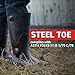 DUNLOP Protective Footwear, Chesapeake Steel Toe, 100% Waterproof, Lightweight, Industrial and Construction PVC Boots, Slip Resistant, 8677677.06, Size 6 US, Black