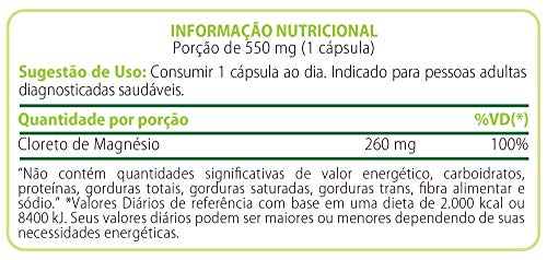 Cloreto de Magnésio PA 260mg Vitavale 60 cápsulas, Vitavale