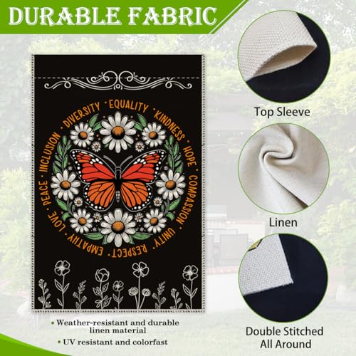 Drapeau de jardin diversité égalité kindness panneau extérieur - 5