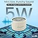 Andowl Mini Bluetooth Speaker, Portable Wireless Speaker with TWS Stereo Pairing, Built-in Mic, Micro SD Card Playback, LED Light Effects, Compact Small Speaker for Indoor & Outdoor Use, White