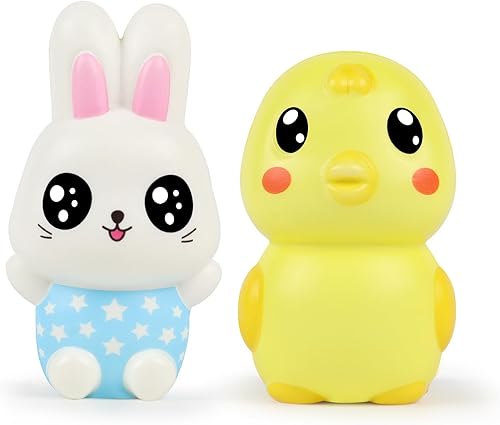 Anboor 2 piezas de juguetes Squishies jumbo, bola de huevo de gato, juguete antiestrés para ansiedad y ansiedad, juguete Kawaii perfumado suave y