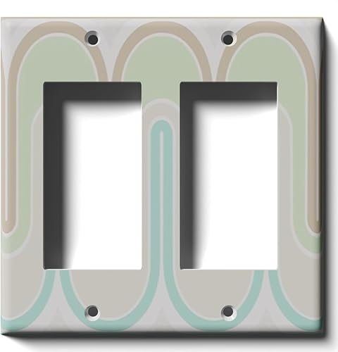 Miniatura 8 de Cubierta decorativa verde del interruptor de la luz de las olas retro - placa de pared de palanca simple