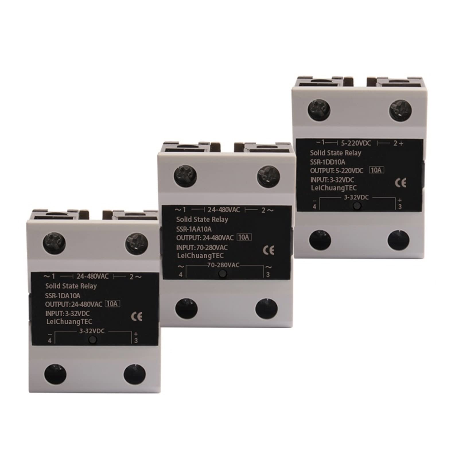 SSR DC zu AC AC zu AC DC zu DC Einphasiges Halbleiterrelais 10A 25A 40A 60A 80A 100A 120A 180DD 240DD 1 Stück Ersatzteile (Color : Ac-ac, Size : 80A)