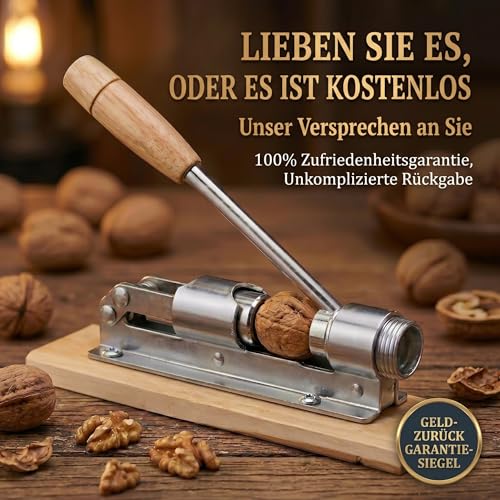 Foto von GOODS+GADGETS® Nussknacker für Walnüsse stufenlos verstellbar Edelstahl