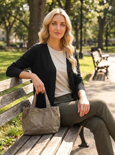 Image of VIISHOW Women Long Sleeve Button Down V Neck Lightweight Basic Knit Sweater Cardigan