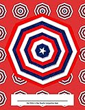 Photo Gallery red white & blue rosette composition book Photo Gallery red white & blue rosette composition book