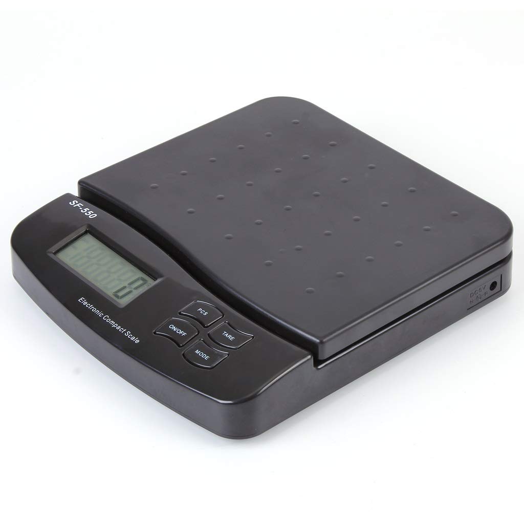 Elektroniczna waga kuchenna, cyfrowa waga kuchenna 25 kg/1g waga pocztowa LCD do domu, kuchni, firmy kurierskiej itp. (Schwarz)