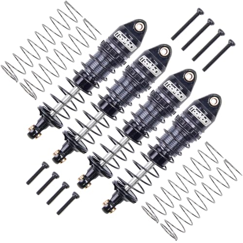 TOOMOD 40mm Aluminum Big Bore RC Oil Shock Absorber for 1/24 Axial SCX24 FCX24 Upgrade Replace Parts (Black/Gray)