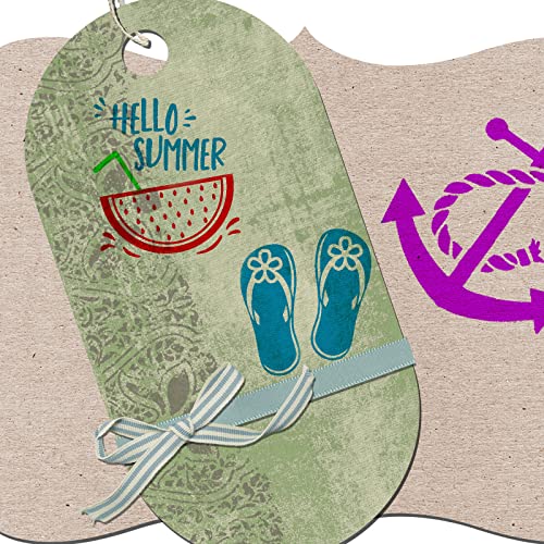 Image of Self Adhesive Screen Printing,Stencils Mesh Transfer Stencils - Reusable Screen Printing Stencil Patterns for DIY Painting (Summer)