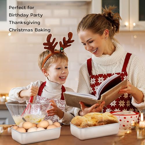 Onader 9 X 5 Inch Loaf Pans Stainless Steel Deep Meatloaf Pan For Baking Bread Set Of 3 thumb #6