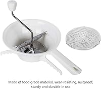 Vista 6 de Molino de alimentos de acero inoxidable con 3 discos de molienda, molino rotatorio de alimentos para salsa de tomate, puré de manzana, puré de papas