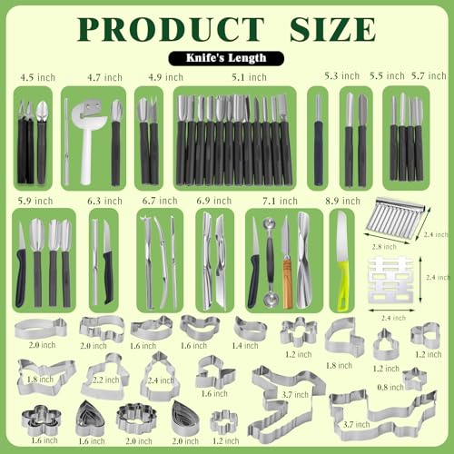 80-Piece Stainless Steel Carving Kit