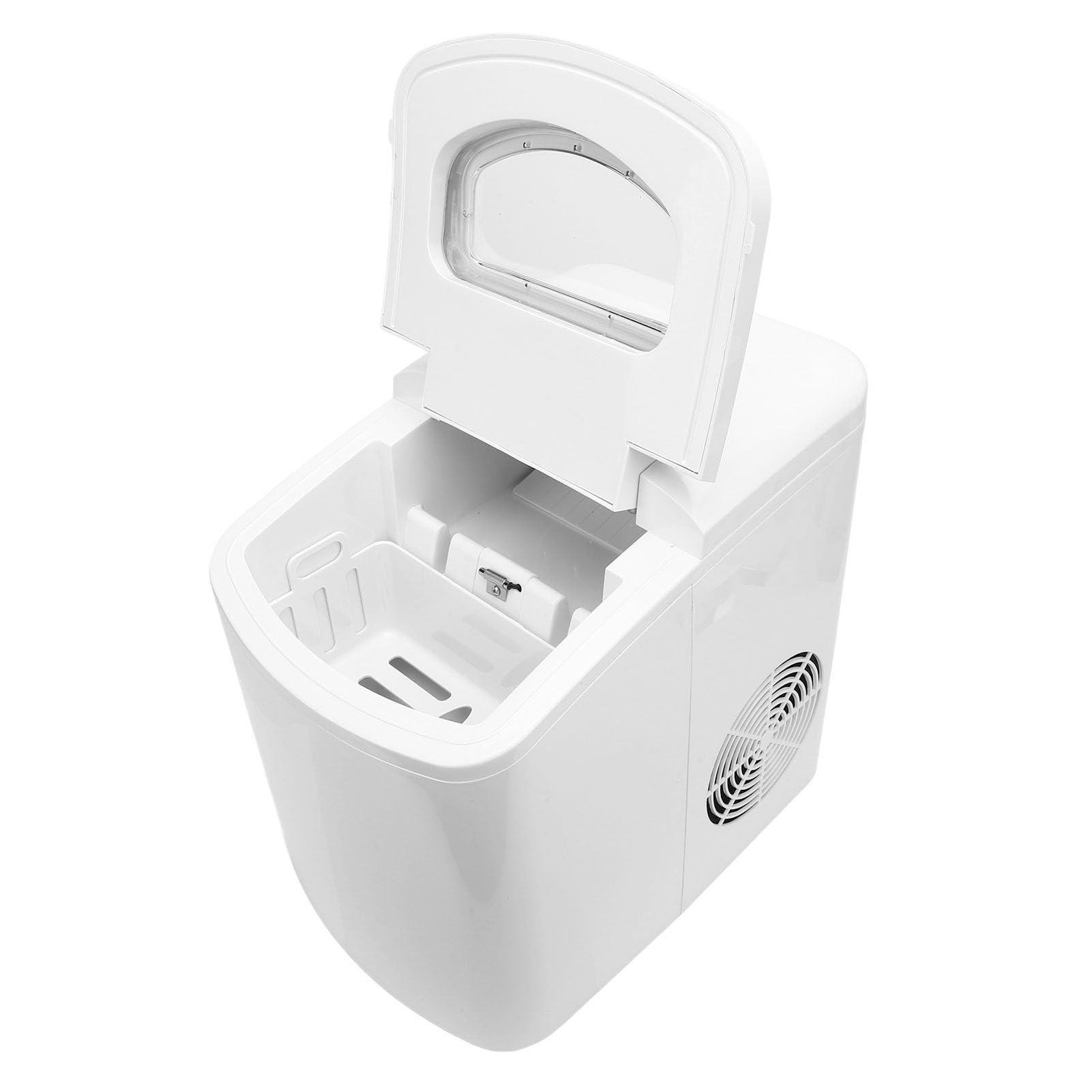Annadue Pequeño Fabricante de Hielo, Máquina de Hielo de Encimera Portátil, Máquina Redonda de Fabricantes de Hielo, Automático Completo, Ahorro de Espacio, para Hogar, Cocina, (Enchufe