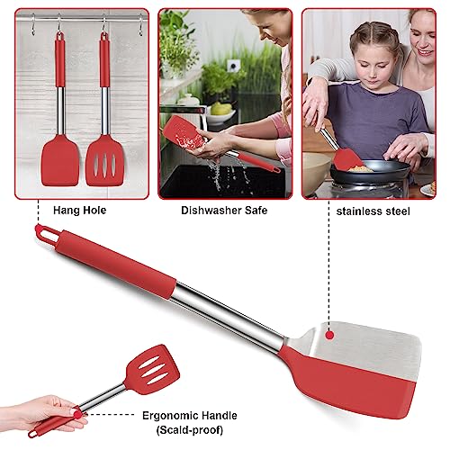 Joyfair Silicone Spatula, Stainless Steel Spatula Pack of 2 - Image 3