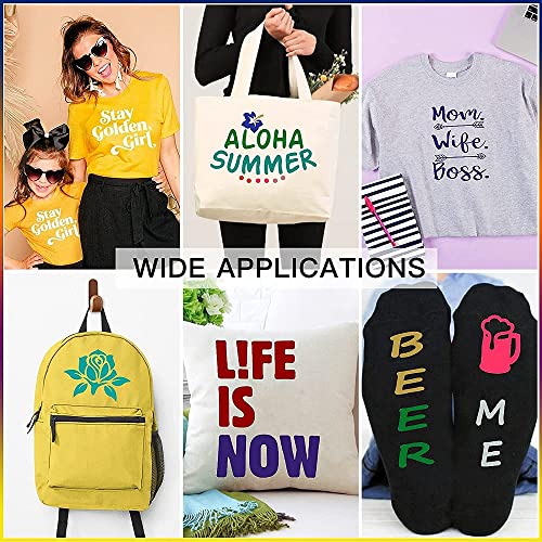 JAJOJSJO Vinile Termoadesivo per Tessuti 12 x 6ft...