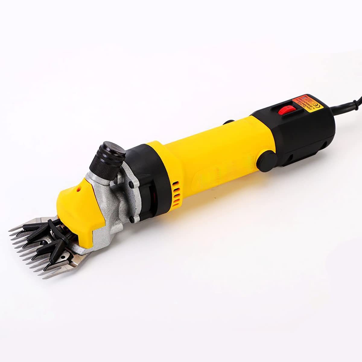 Eléctrico Esquiladora De Caballo 690W, Ovejas Eléctrica Cortadora Esquiladora, 6 Engranajes Ajustables, para Caballos/Camellos/Perros,Amarillo,110V