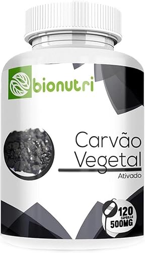 Bionutri Carbón Activado - Carvao Vegetal 500 Mg por Cápsula (120 Cápsulas)