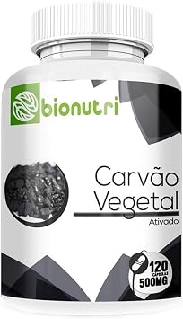 Bionutri Activated Charcoal- Carvao Vegetal 500 Mg per Capsule 120 Capsules