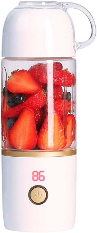 Gjfhome Portable Mini Blender, Juicer Blender Smoothie Maker with UV Disinfection,USB Rechargeable Juice for Home,Office,Sports,Travel, Outdoors,White