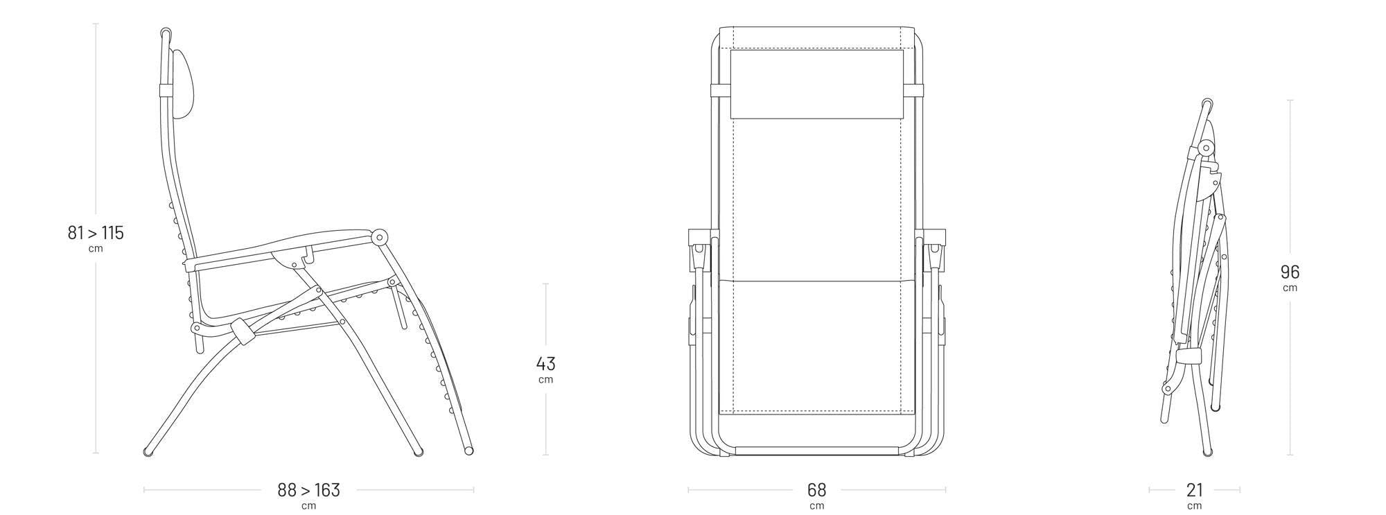Lafuma R-Clip Batyline Iso Relaxation Patio and Poolside Zero Gravity Outdoor Foldable Lounge Recliner with Removable Canvas, Bordeaux