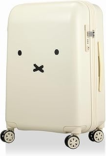 [シフレ] スーツケース Mサイズ 容量拡張 シフレロック 2WAYロック TSロック miffy 60L 63cm 3.8kg B130.フェイスWH/SV
