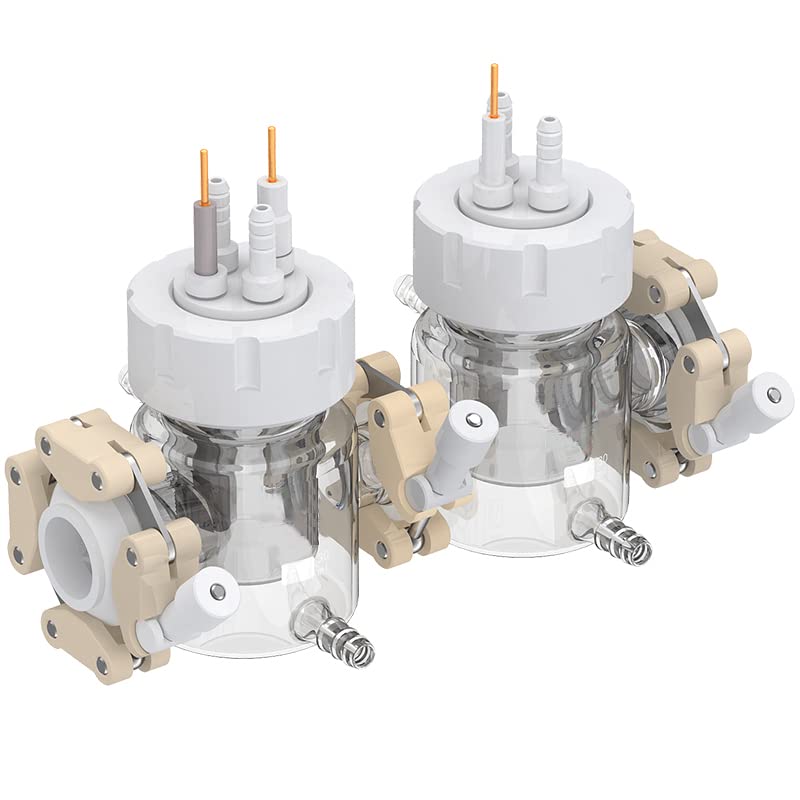 2H Water Bath Temperature Control Double Cell Double Quartz Window Replaceable Membrane Photo Electrolysis Reaction Cell (D-30ml)