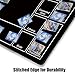 Biouai Playmat for MTG Magic The Gathering - Stitched Play Mat with Tube Case for MTG Card Game Playing (Black A)